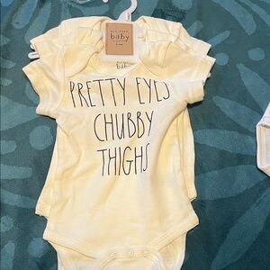 Rae Dunn Cream Baby Bodysuit